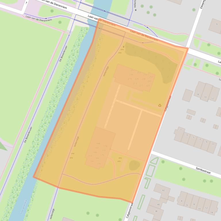 Kaart van postcodegebied 7323SL.