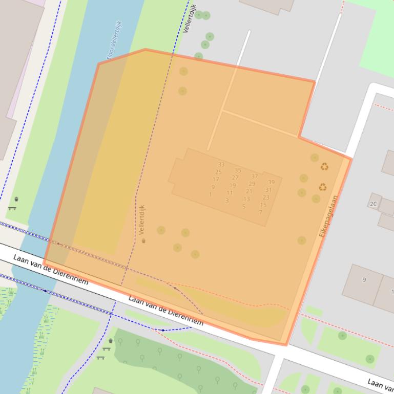 Kaart van postcodegebied 7323SM.