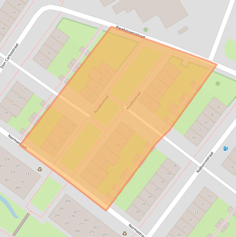 Kaart van postcodegebied 7323TD.