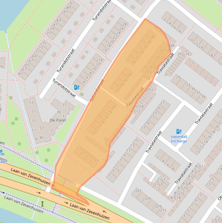 Kaart van postcodegebied 7323TN.