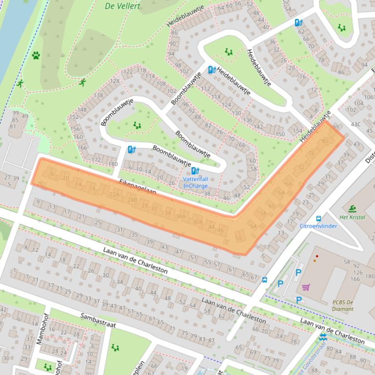 Kaart van postcodegebied 7323VA.