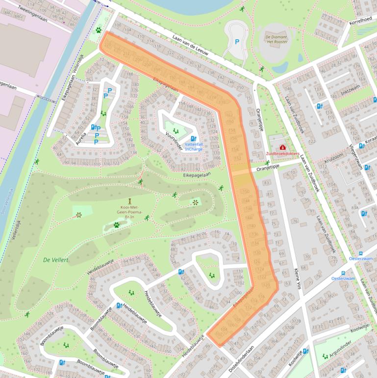 Kaart van postcodegebied 7323VB.