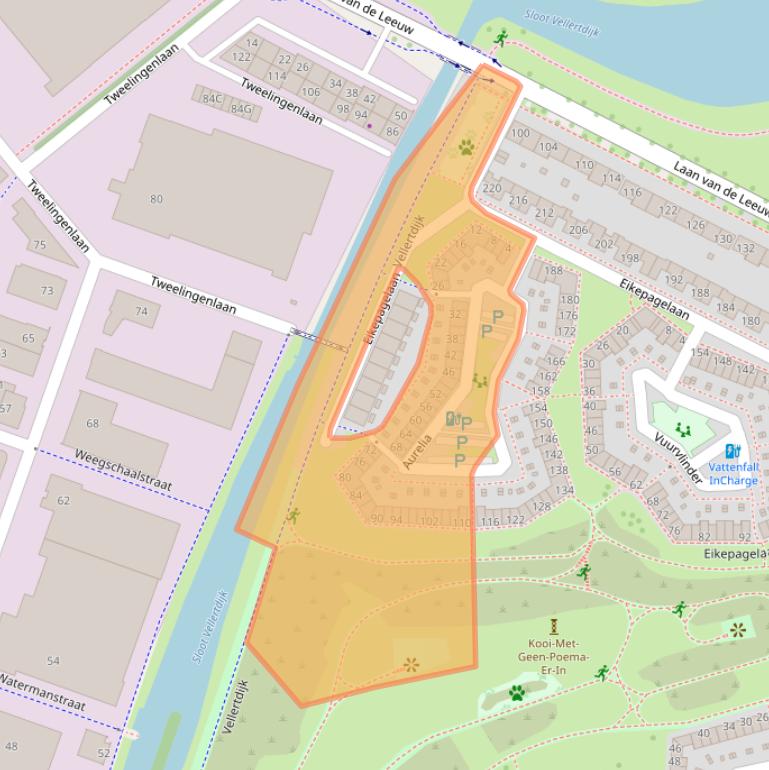 Kaart van postcodegebied 7323VL.