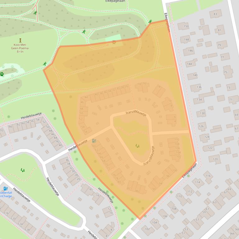 Kaart van postcodegebied 7323VN.