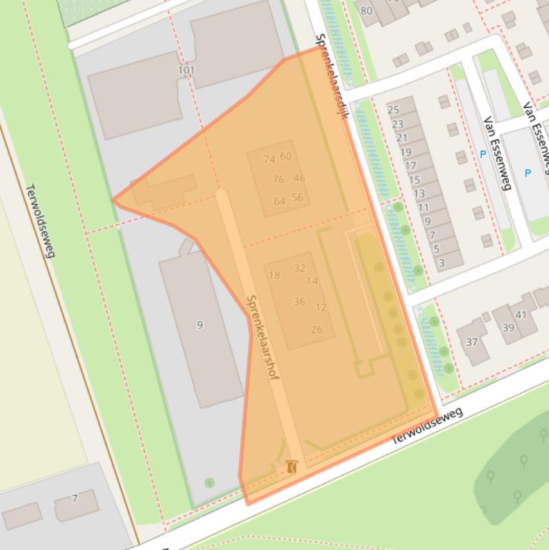 Kaart van postcodegebied 7323XG.