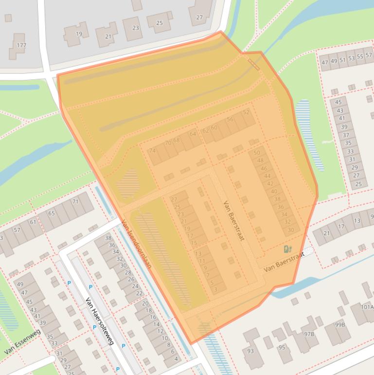 Kaart van postcodegebied 7323XP.