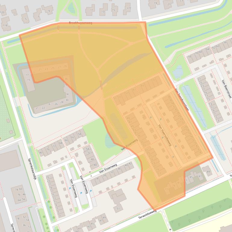 Kaart van postcodegebied 7323XS.
