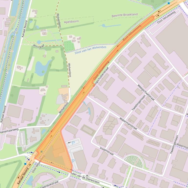 Kaart van postcodegebied 7324AE.