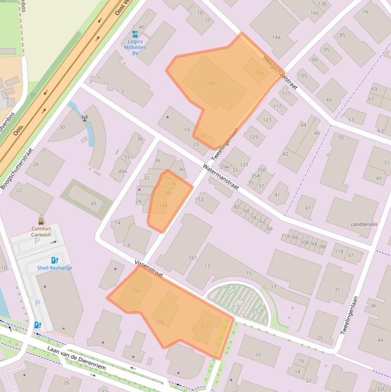 Kaart van postcodegebied 7324AT.