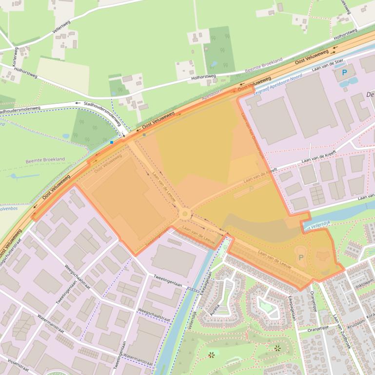 Kaart van postcodegebied 7324BD.