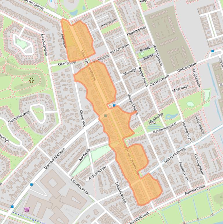 Kaart van postcodegebied 7324BJ.