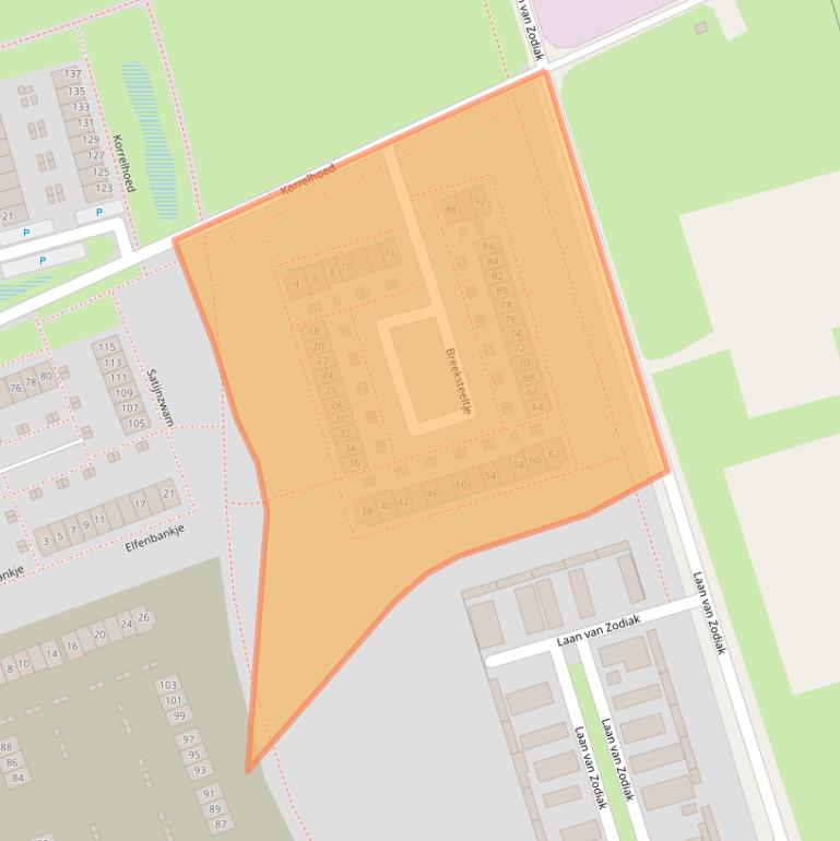 Kaart van postcodegebied 7324BZ.