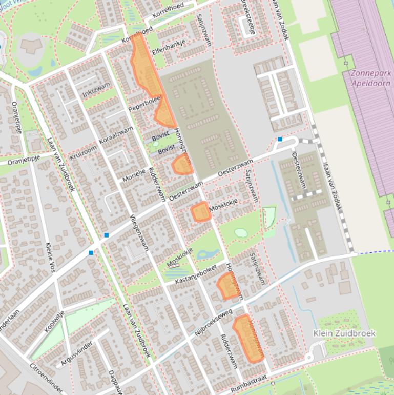 Kaart van postcodegebied 7324CC.