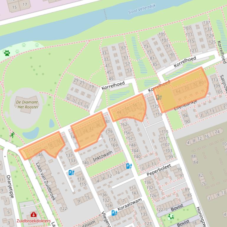 Kaart van postcodegebied 7324CZ.