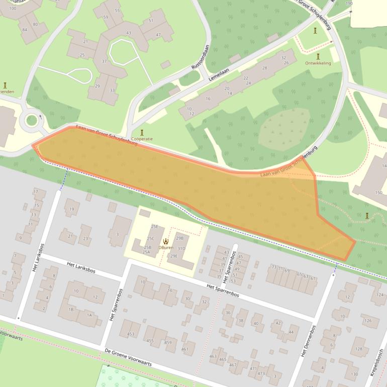 Kaart van postcodegebied 7325AA.