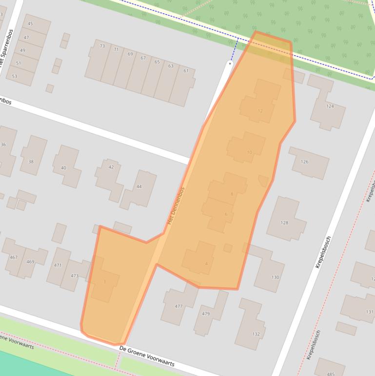 Kaart van postcodegebied 7325AE.