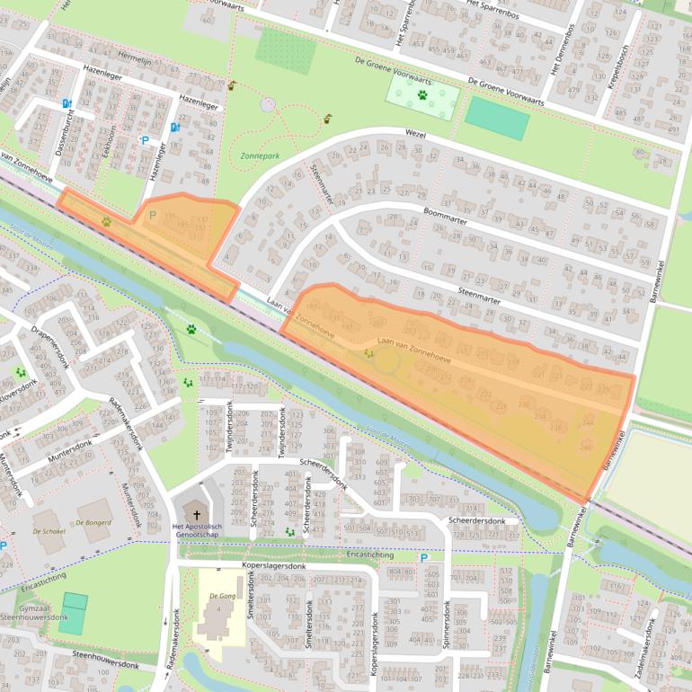 Kaart van postcodegebied 7325AS.