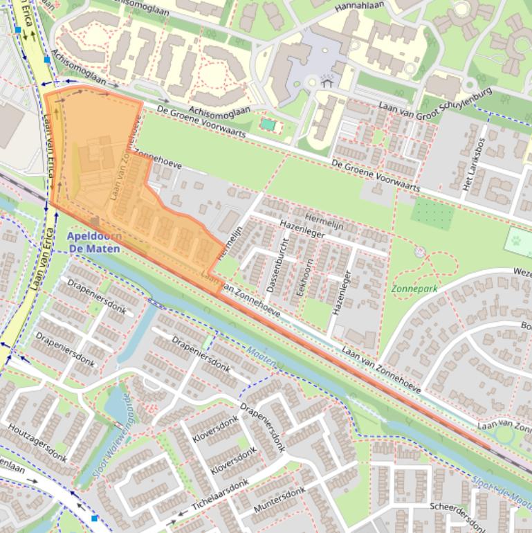 Kaart van postcodegebied 7325AV.