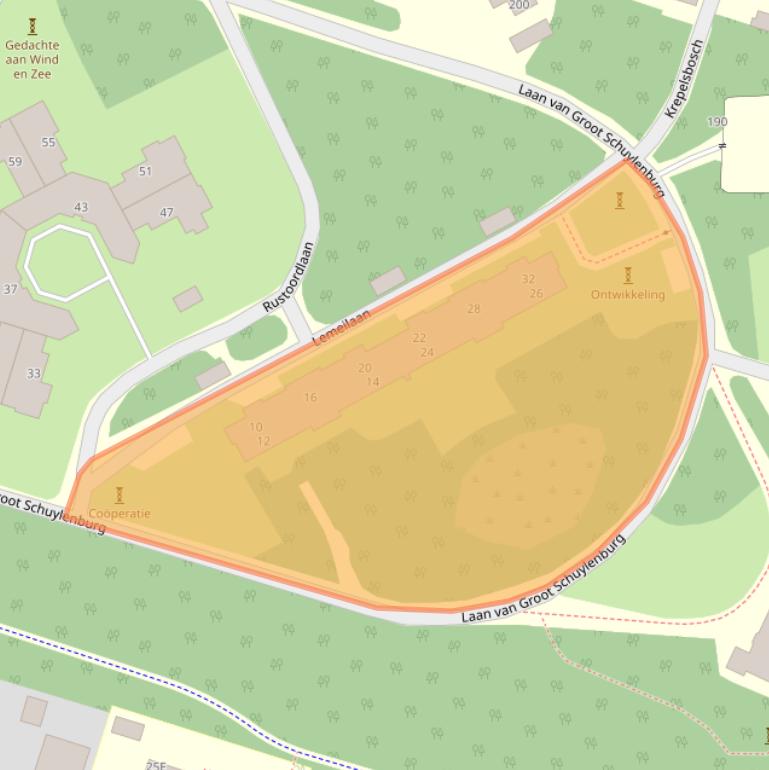 Kaart van postcodegebied 7325BC.