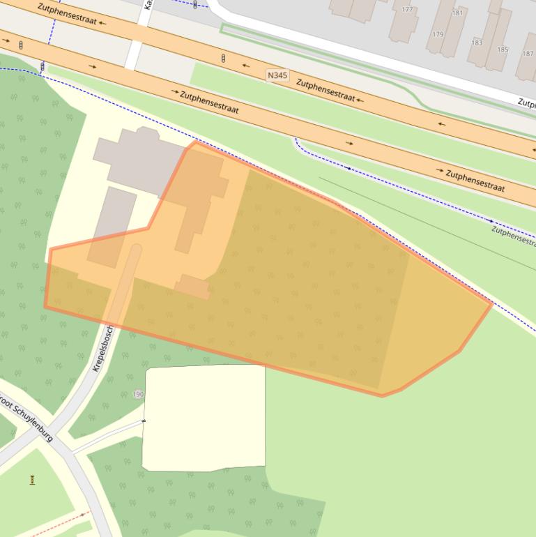 Kaart van postcodegebied 7325BE.