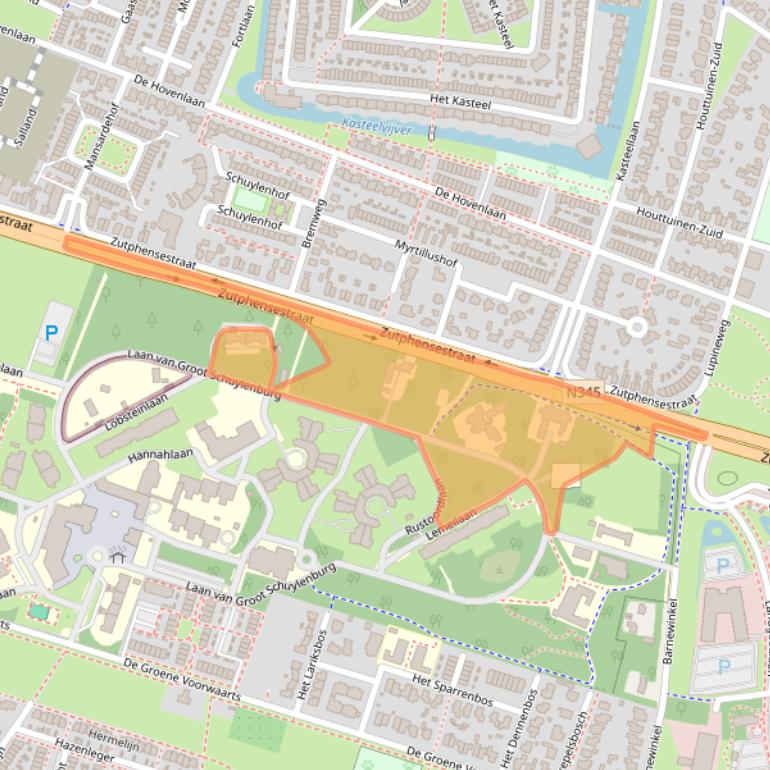 Kaart van postcodegebied 7325BG.