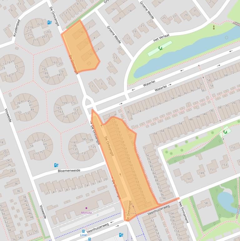 Kaart van postcodegebied 7325DN.
