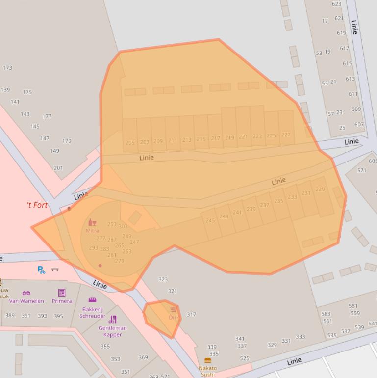 Kaart van postcodegebied 7325DS.