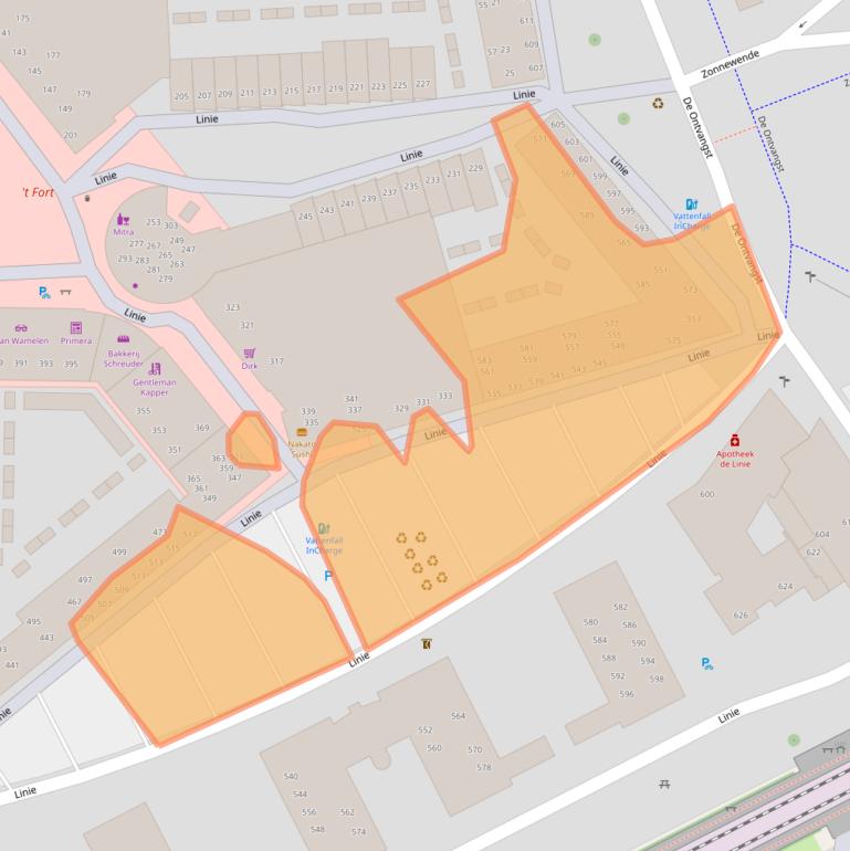 Kaart van postcodegebied 7325DW.