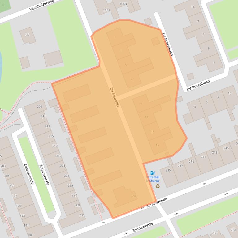 Kaart van postcodegebied 7325EV.