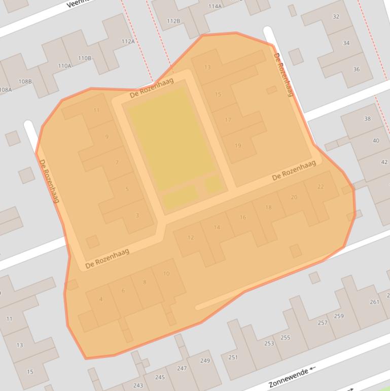 Kaart van postcodegebied 7325EW.