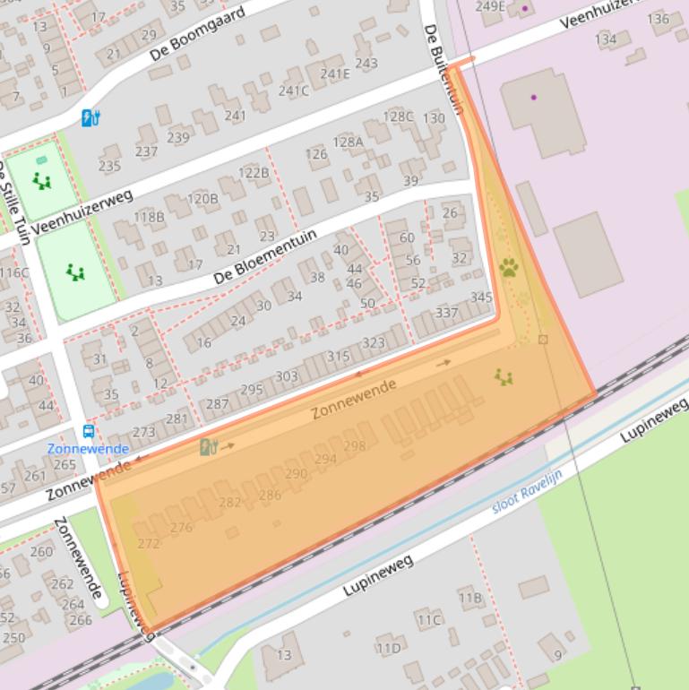 Kaart van postcodegebied 7325EZ.