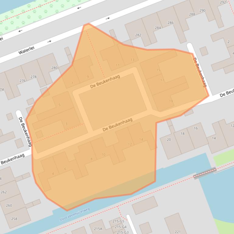 Kaart van postcodegebied 7325GR.