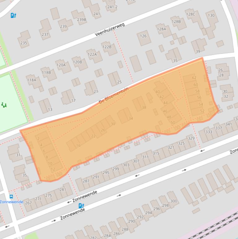 Kaart van postcodegebied 7325GX.