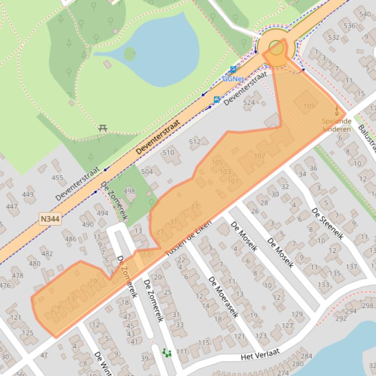 Kaart van postcodegebied 7325HH.