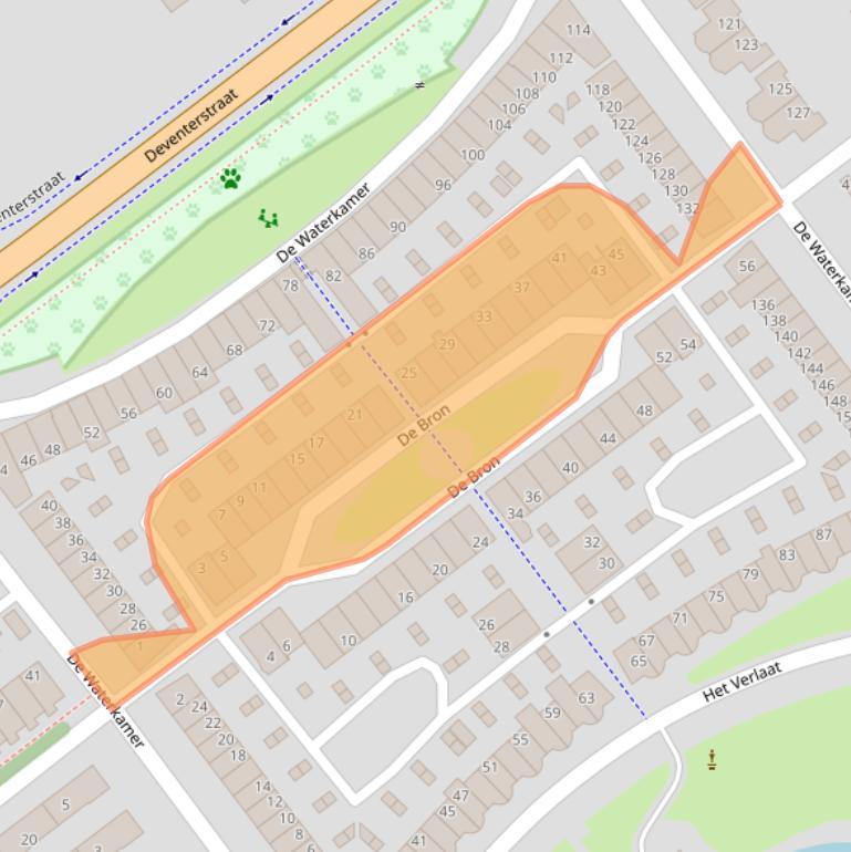 Kaart van postcodegebied 7325HS.