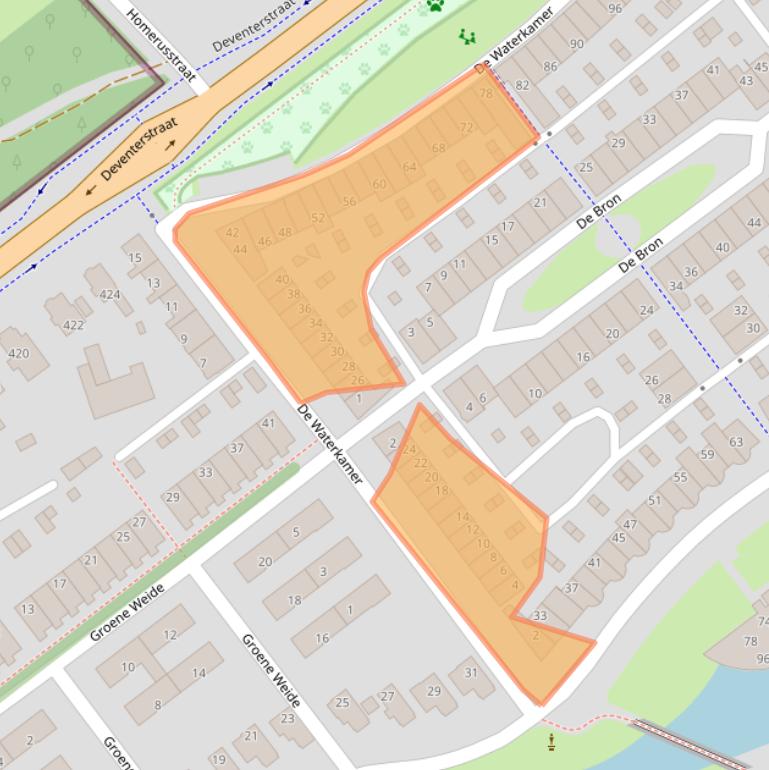 Kaart van postcodegebied 7325HW.