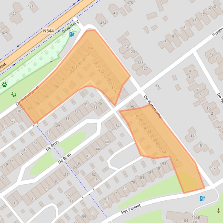 Kaart van postcodegebied 7325HX.