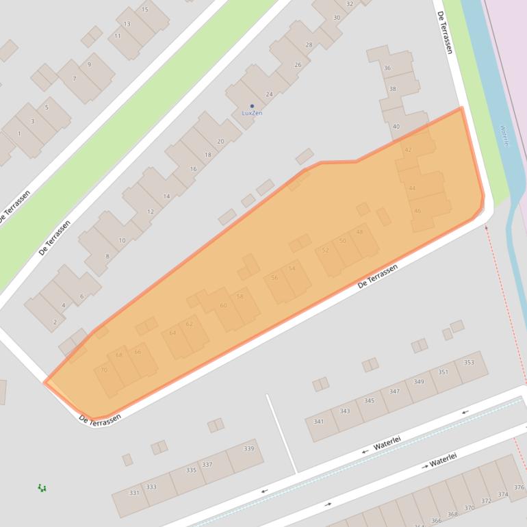 Kaart van postcodegebied 7325JE.