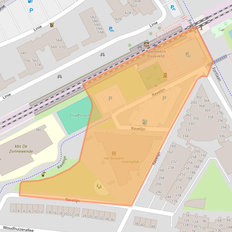 Kaart van postcodegebied 7325NT.