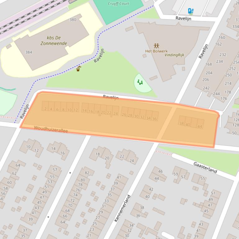 Kaart van postcodegebied 7325NW.