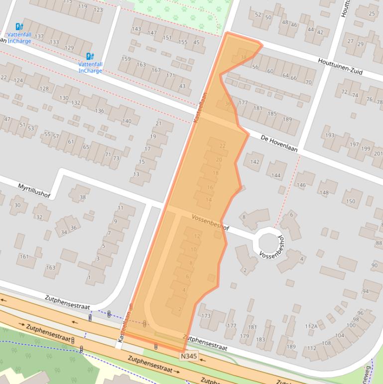 Kaart van postcodegebied 7325RP.