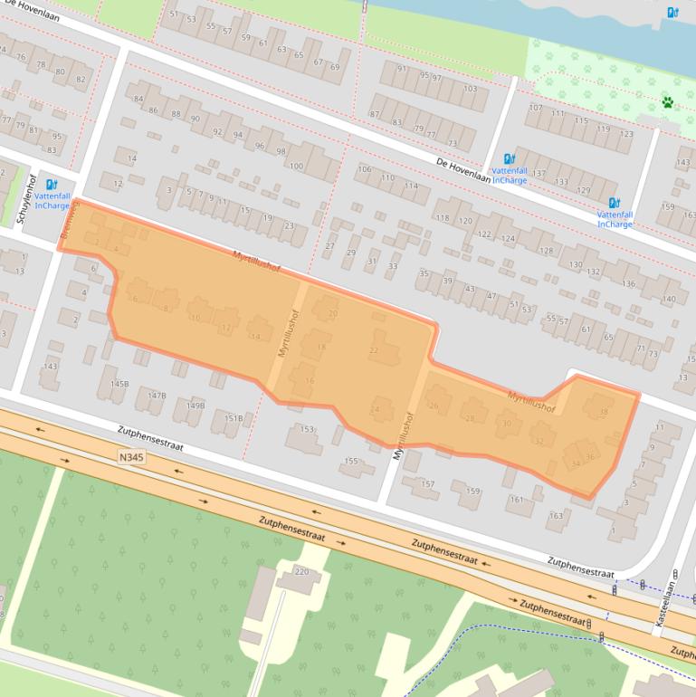 Kaart van postcodegebied 7325VN.