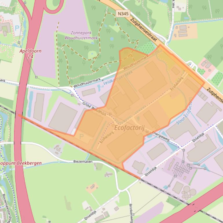 Kaart van postcodegebied 7325WC.