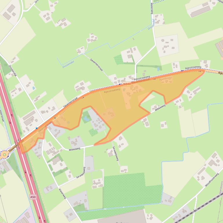 Kaart van postcodegebied 7325WD.