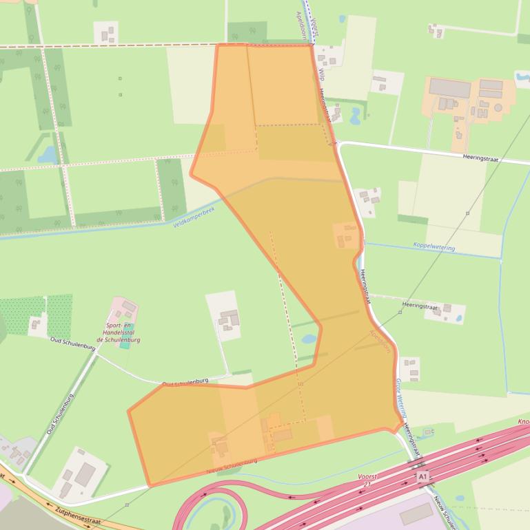 Kaart van postcodegebied 7325WS.