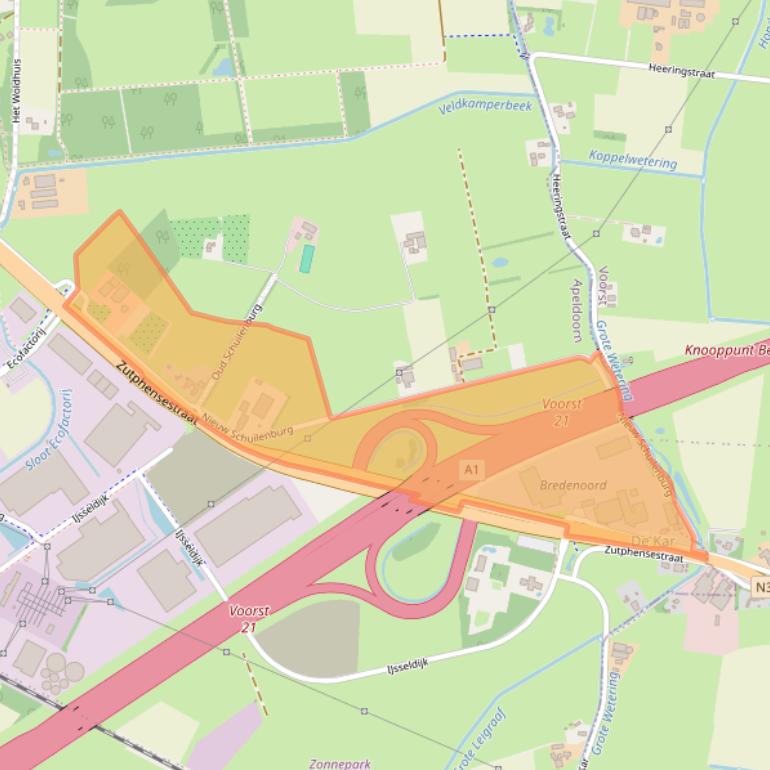 Kaart van postcodegebied 7325WT.