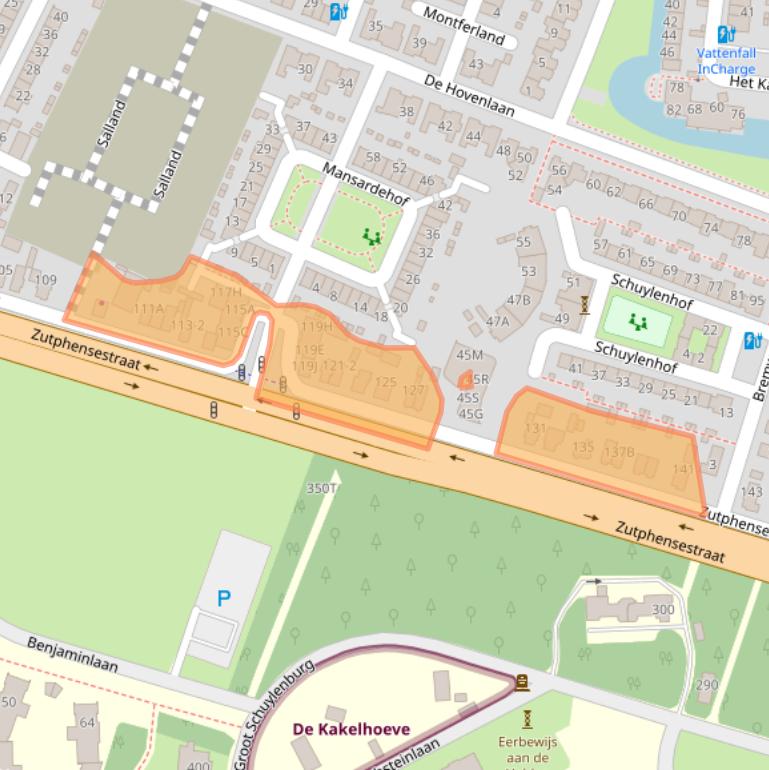 Kaart van postcodegebied 7325XE.