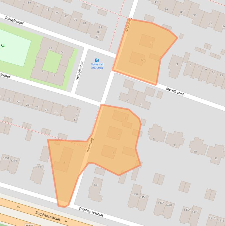 Kaart van postcodegebied 7325XP.