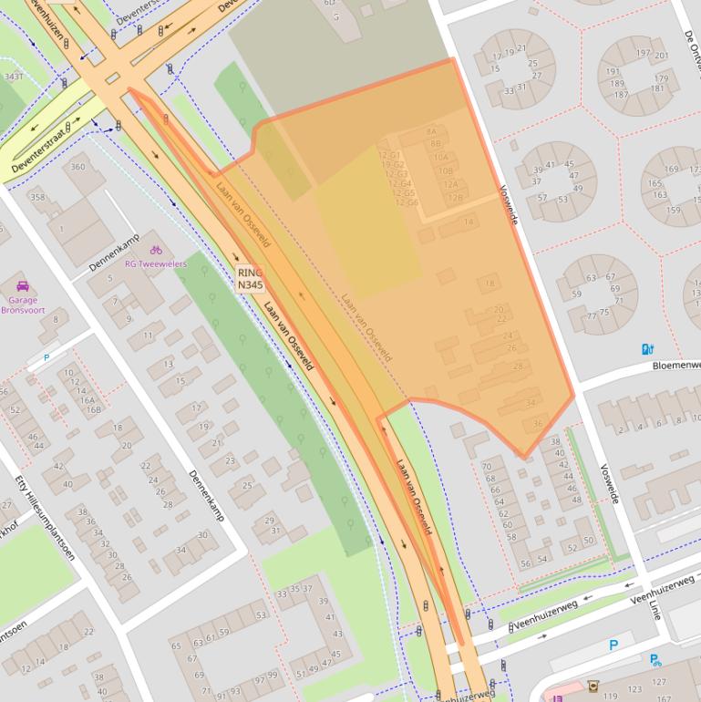 Kaart van postcodegebied 7325XT.