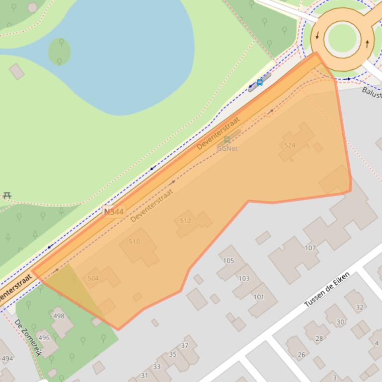 Kaart van postcodegebied 7325XX.